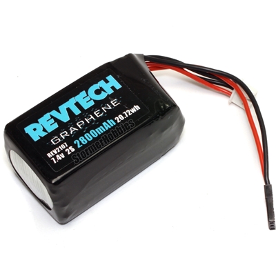 .Revtech 2800mAh 2S 7.4v Graphene Lipo Hump Receiver Battery Pack