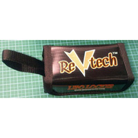 Revtech Lipo Locker For 1 Cell Packs, Black With Strap