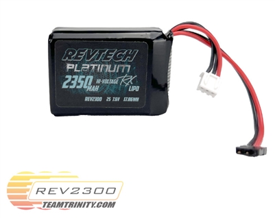 Revtech 2350mAh 2S 7.6v Platinum Lipo HV Receiver Battery Pack