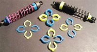 RPM Quick Adjust Spring Clips For Losi/Traxxas/Etc, Black (16)