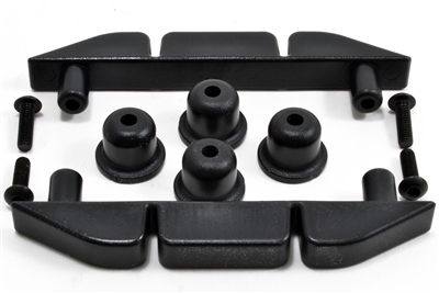 RPM Body Skid Rails, fits most 1/5 - 1/12 bodies, black