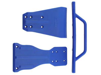 RPM SC10 Front Bumper, Skid Plate And Chassis Brace, Blue