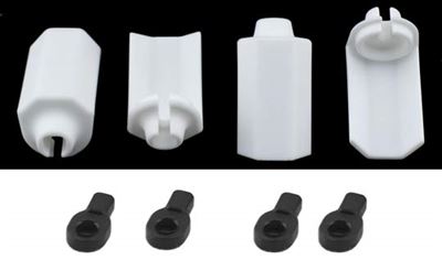 RPM Traxxas Slash Shock Shaft Guards, White (4)