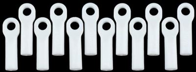 RPM Traxxas Long Rod Ends, Dyeable White (12)