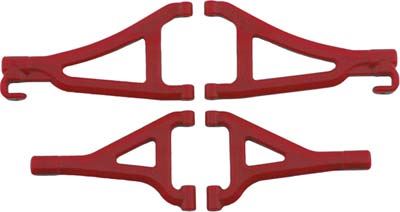 RPM 1/16 E-Revo Front Upper And Lower Arm Set, Red