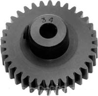 Robinson Racing Pinion Gear-34 Tooth, 48 Pitch Black Aluminum Pro