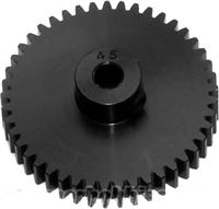 Robinson Racing Pinion Gear-45 Tooth, 48 Pitch Black Aluminum Pro