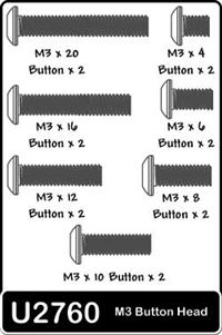 Schumacher Cat Sx 3mm Button Head Screw Assortment (4-20mm)