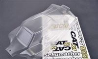 Schumacher Cat K1 Clear Body Set With Decals and Window Masks,