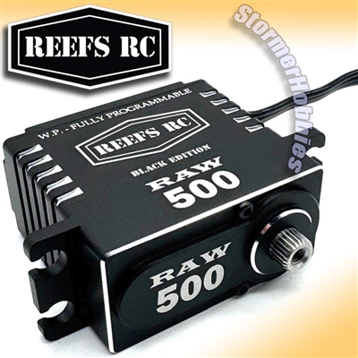 Reefs Raw 500 Black High Torque High Speed Brushless Servo .08sec/565oz
