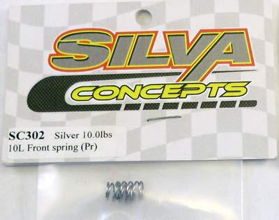 Silva Concepts 1/10 Front Springs, 10.0 Lbs. Silver (2)