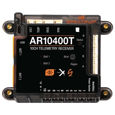 Spektrum AR10400T 10 Channel Powersafe Telemetry Reciever