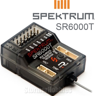 Spektrum SR6000T 6-channel DSMR Slim Surface Receiver with telemetry