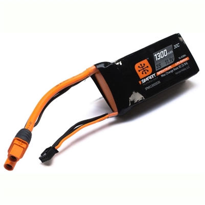 Spektrum 11.1V 1300mAh 3S 30C Smart LiPo Battery, IC3