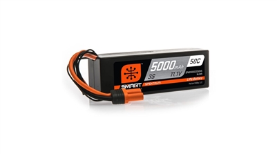 Spektrum 11.1V 5000mAh 3S 50C Hardcase Smart LiPo Battery, IC5