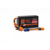 Spektrum 7.4V 650mAh 2S Smart G2 Hardcase 30C LiPo: IC2