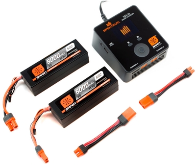 Spektrum Smart Powerstage Charger Bundle 6S (2 - 3S 5000mah Lipo batteries)