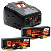 Spektrum Smart Powerstage Charger Bundle 6S (2 - 3S 5000mah Lipo batteries)