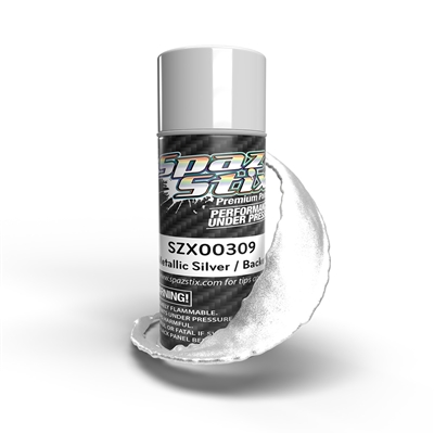 Spaztix Paints Silver Metallic Backer Spray Paint - 3.5 Oz.
