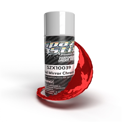 Spaztix Paints Red Mirror Chrome Spray Paint-3.5 Oz. Aerosol Can