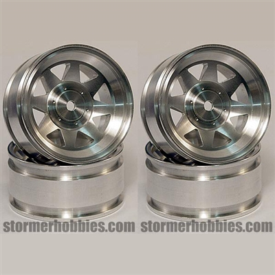 .Stormer Racing Machined Aluminum 1.9" Scale Rock Crawler Wheels" 8 Spoke, (4)