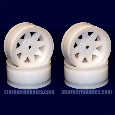 .Stormer Racing Machined Nylon Scale Rock Crawler Wheels 8 Spoke, (4)
