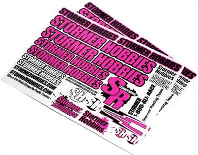 Stormer Racing Stormer Team Decals, Pink (2)
