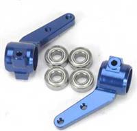 ST Racing Stampede/Rustler Front Knuckles-Blue Aluminum (2)