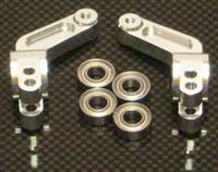 ST Racing Slash/Rustler Rear Hub Carrier Set, Silver Aluminum (2)