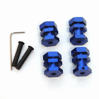 ST Racing Slash 17mm Aluminum Wheel Hex Conversion Kit, Blue (4)