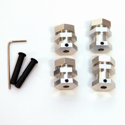 ST Racing Slash 17mm Aluminum Wheel Hex Conversion Kit, Silver (4)