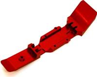 ST Racing Revo/Slayer Front/Middle One Piece Skid Plate, Red Aluminum