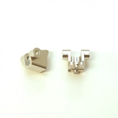 ST Racing Traxxas TRX-4 Lower Rear Shock Mounts, silver aluminum (2)