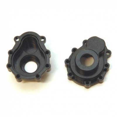ST Racing Traxxas TRX-4 Portal Covers, black aluminum (2)