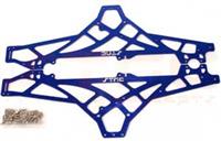 ST Racing Wheely King Chassis Side Plate Set, Blue Aluminum (2)