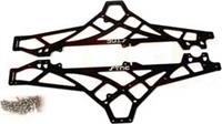 ST Racing Wheely King Chassis Side Plate Set, Black Aluminum (2)
