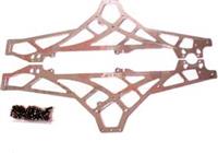 ST Racing Wheely King Chassis Side Plate Set, Silver Aluminum (2)