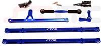 ST Racing Wheely King Steering Link Kit, Front/Rear, Blue Aluminum