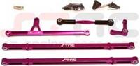 ST Racing Wheely King Steering Link Kit, Front/Rear, Purple Aluminum