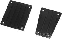 ST Racing Axial Exo Terra Front And Rear Skid Plates, black aluminum (2)