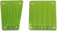 ST Racing Axial Exo Terra Front And Rear Skid Plates, green aluminum (2)