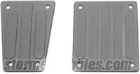 ST Racing Axial Exo Terra Front And Rear Skid Plates, gray aluminum (2)