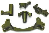 ST Racing Yeti Steering Bellcrank Set, Green Aluminum (5 Pieces)