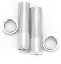 ST Racing Axial Wraith Shock Bodies And Collars, Silver Aluminum (2)