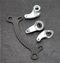 ST Racing Axial Exo Terra HD Steering Bellcranks, silver aluminum(2)