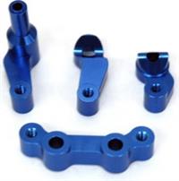 ST Racing SC10 4x4 Steering Bellcrank Set, Blue Aluminum (4 Pieces)