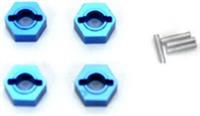 ST Racing SC10 4x4 Hex Adapters, Blue Aluminum With Pins (4)