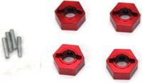 ST Racing SC10 4x4 Hex Adapters, Red Aluminum With Pins (4)
