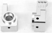 ST Racing SC10 4x4 Rear Hub Carriers-0.5 Degree, Silver Aluminum (2)