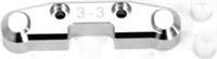 ST Racing SC10 4x4 Rear Arm Mount (3-3), Silver Aluminum With Inserts